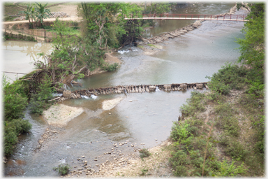 Detail of bridge and barrage from previous picture.