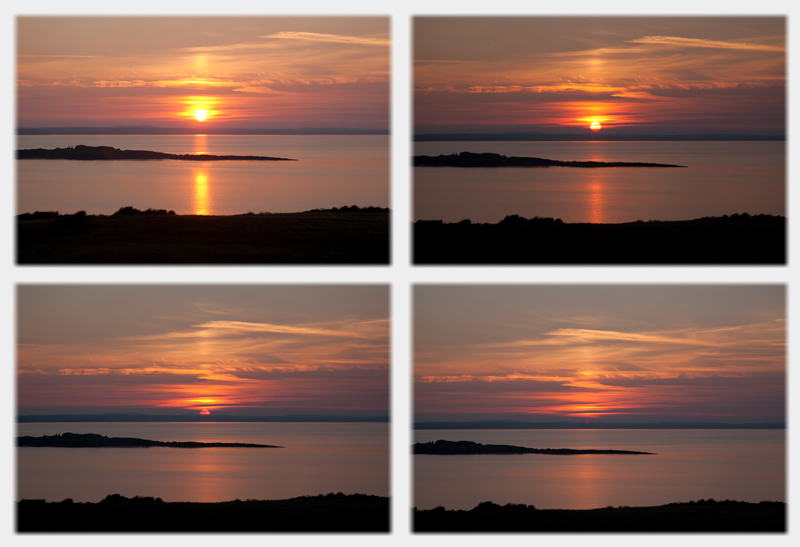 Sequence of setting sun in 2014.