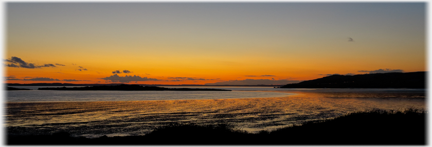 The after glow of a clear sky.