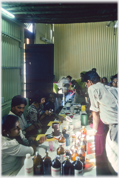 Inside the clinic.