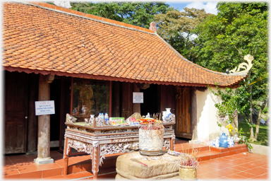 Altar at the front of the building.