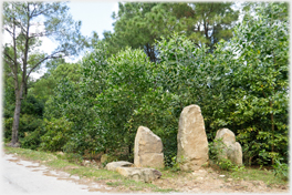Three standing stones.