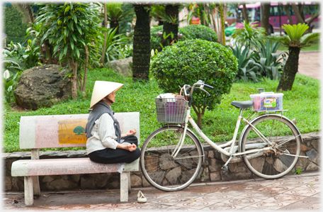 Woman and Bike