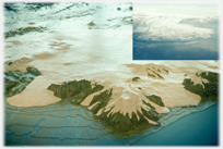 Model of south coast of Iceland.