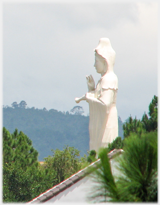 Side view of female Buddha.