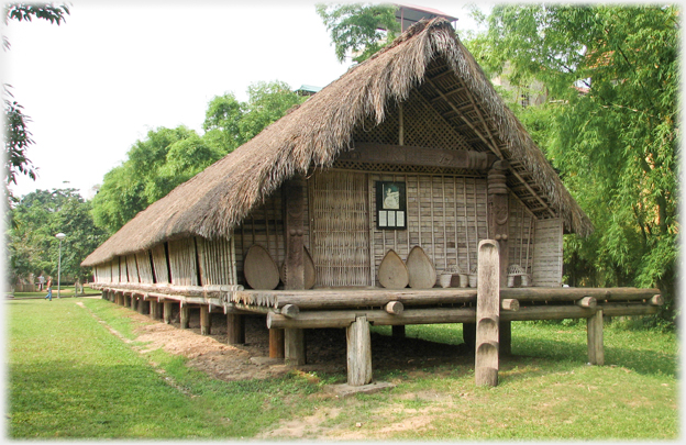 Long House constructed in the Ethnology Museum in Ha Noi.