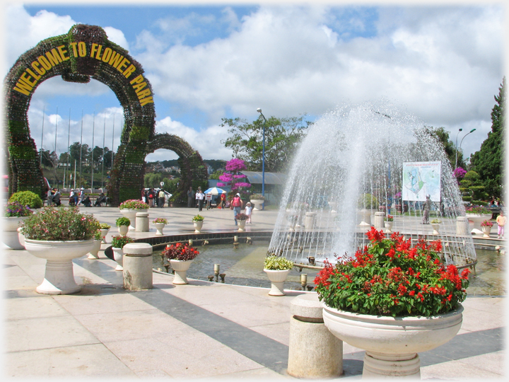 The Flower Park entrance.