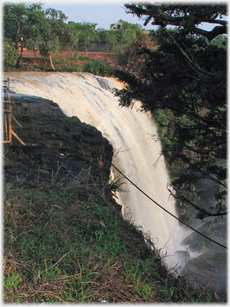 High volume falls in evening light.