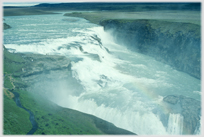 The large waterfall at Gullfoss.