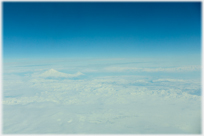 A view across a snow covered eastern Turkey with Mount Ararat in the distance.