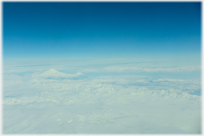 A view across a snow covered eastern Turkey with Mount Ararat in the distance.