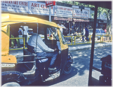 Auto on Delhi street.