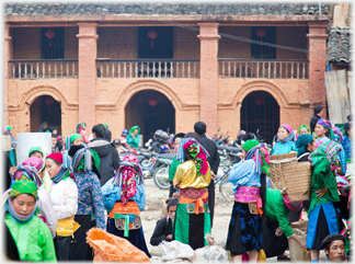 The market outside the cafe.