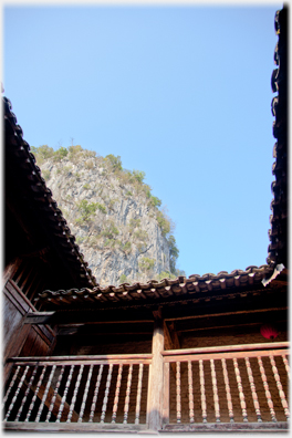 The karst above the cafe.