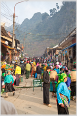 Crowds at the market.