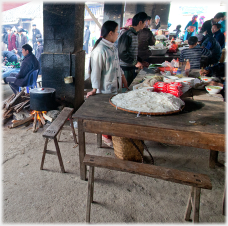 Noodle sales.