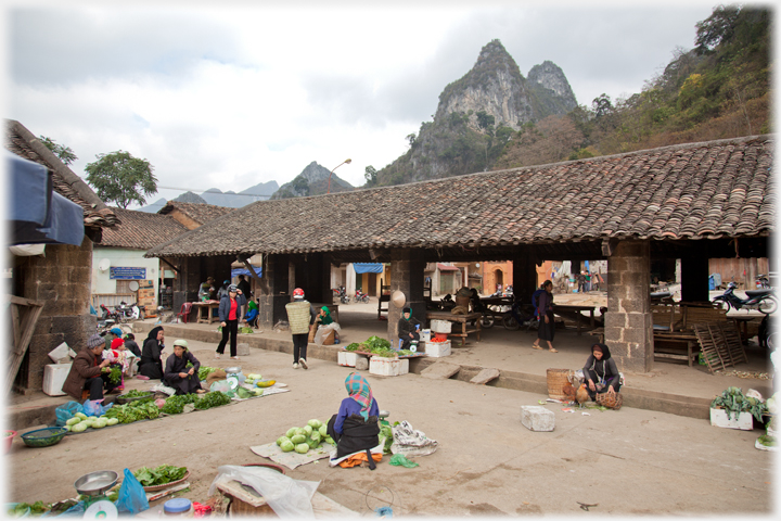 Market hall in Dong Van.