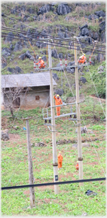 Power line workers.