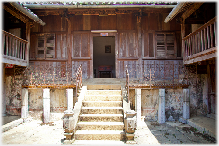 Stairs to private quarters.