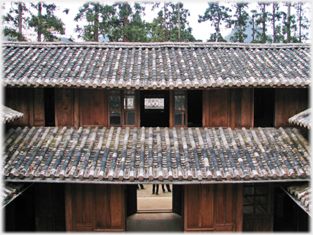 Building roofs.