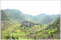 Dong Van Palace in its valley setting.