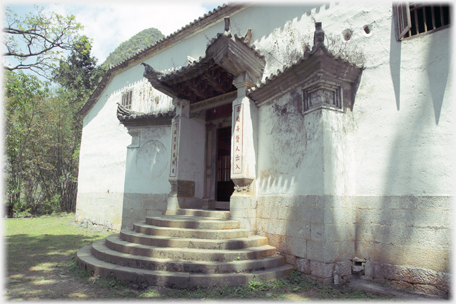 Front steps of the main entrance.