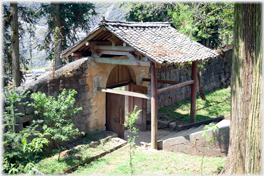 Wall gate and porch.