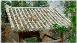 Gate porch roof.