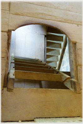 Stairs up into the tower.
