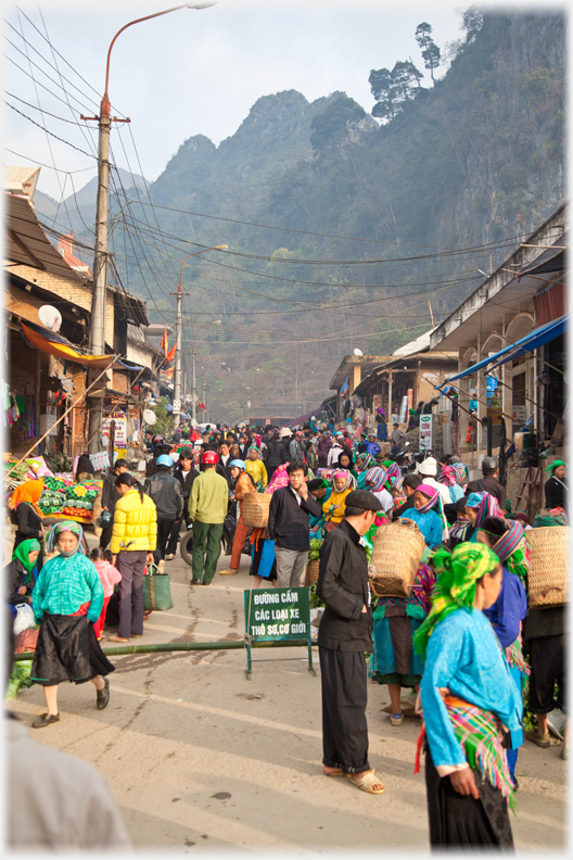 Main market street in Dong Xuan.