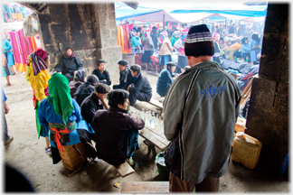 A drinking stall in the hall.