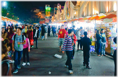 Night stalls.