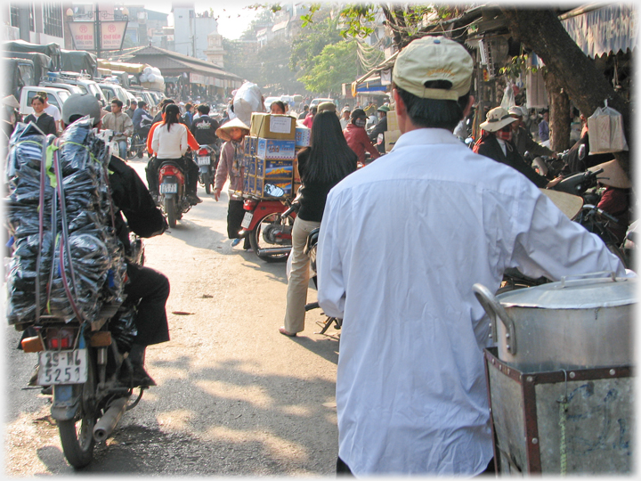 Street scene at rear of market.