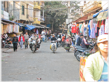 Street beside markets.