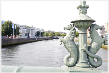 Lamp post horses on Grattan Bridge.