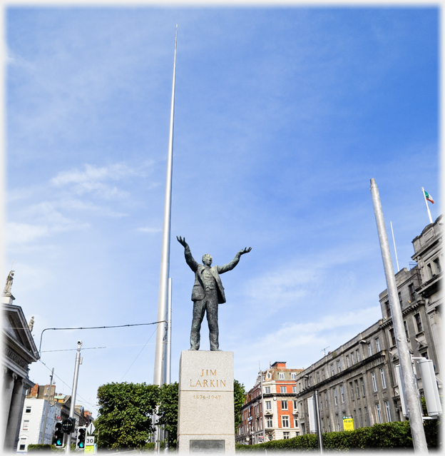 Jim Larkin statue and the Spire.