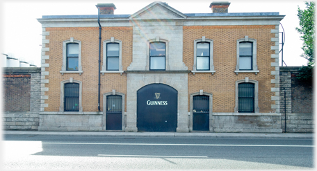 Lodge at the gate to the Guinness Brewery.