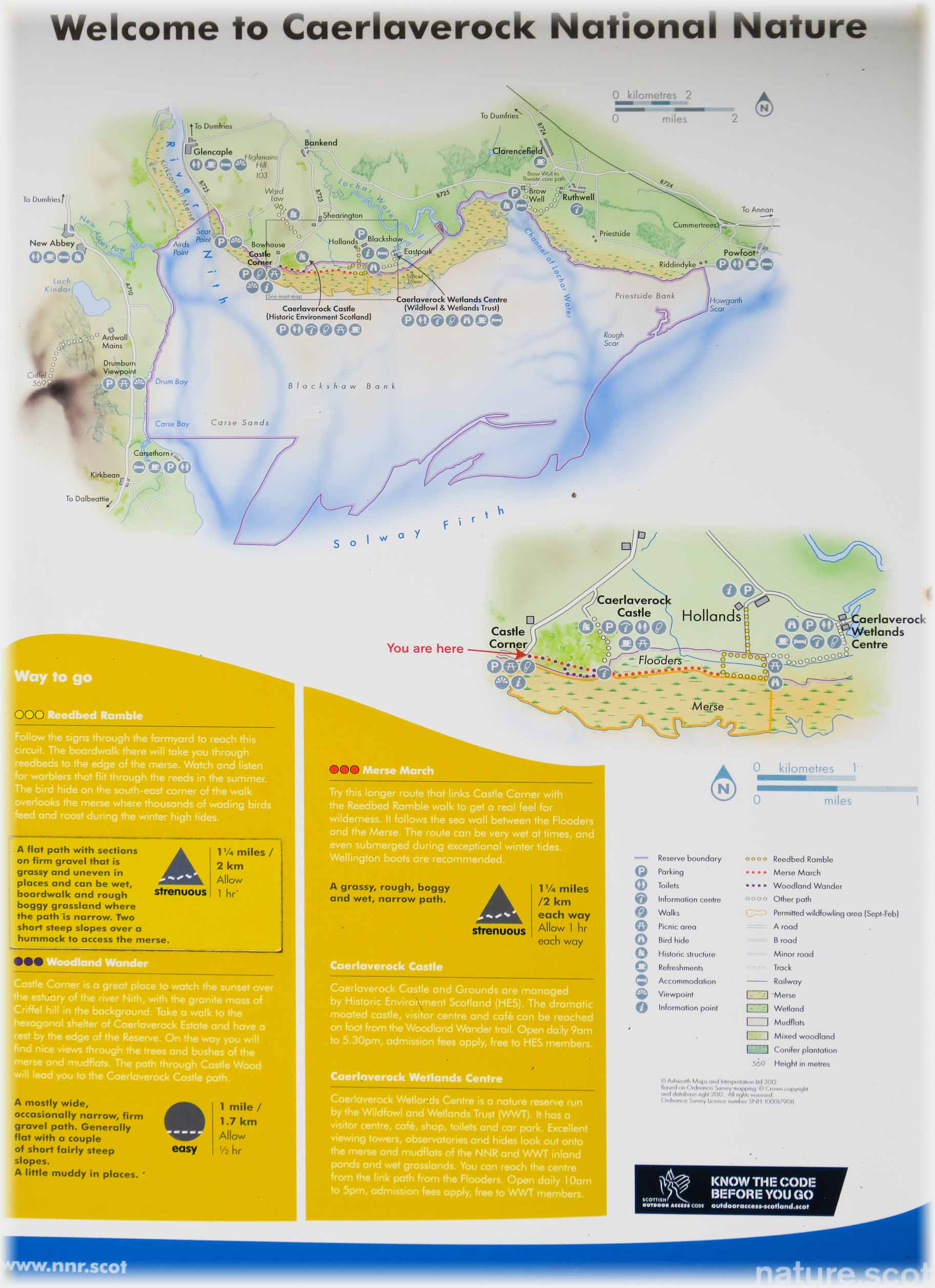 Display map of the reserve area.
