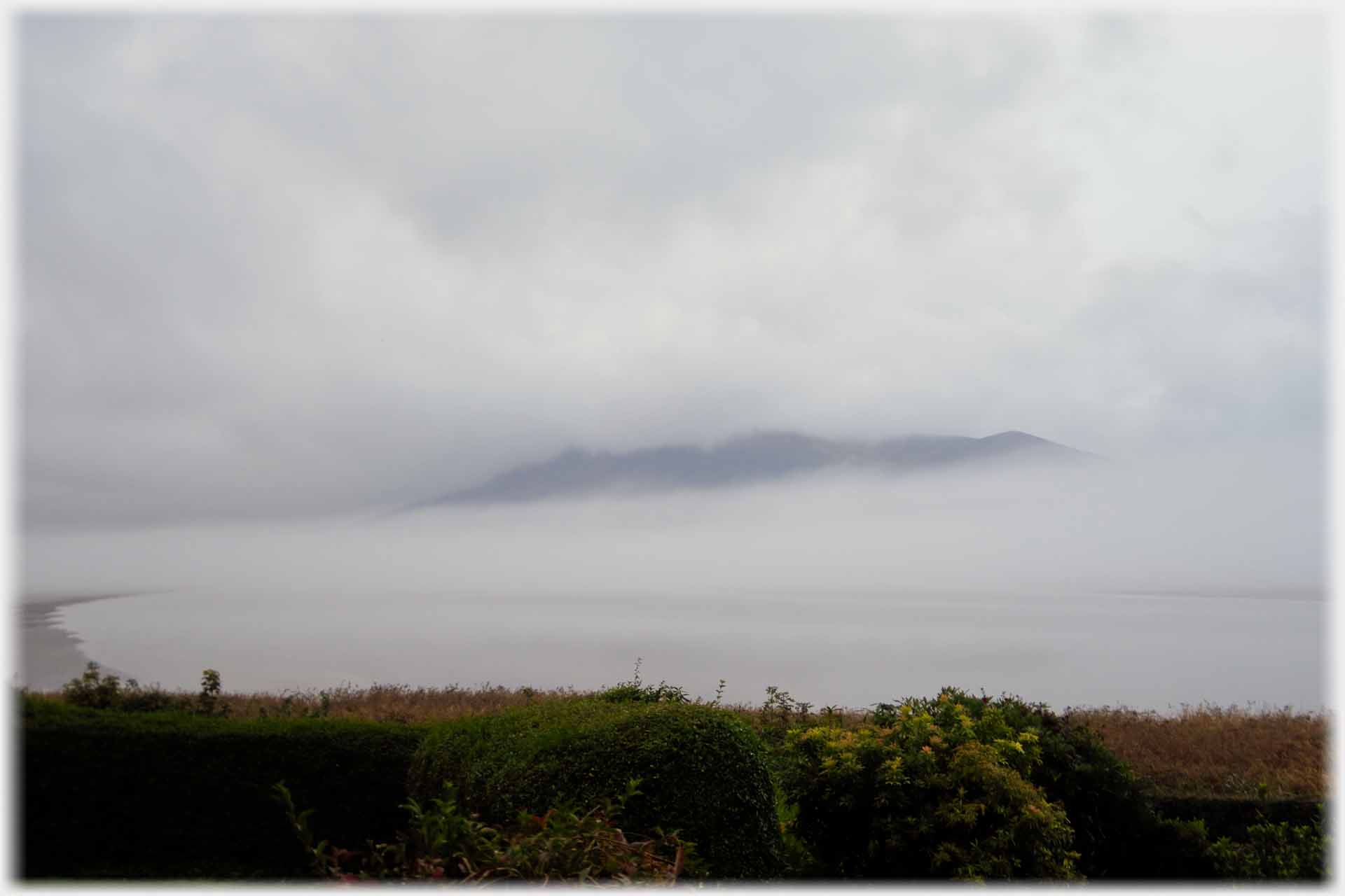 Low heavy cloud.