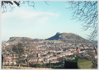 View of Arthur's Seat and the Crags from Balckford Hill.