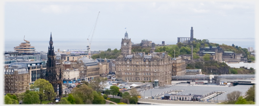 The Hill with the North British Hotel in front of it.