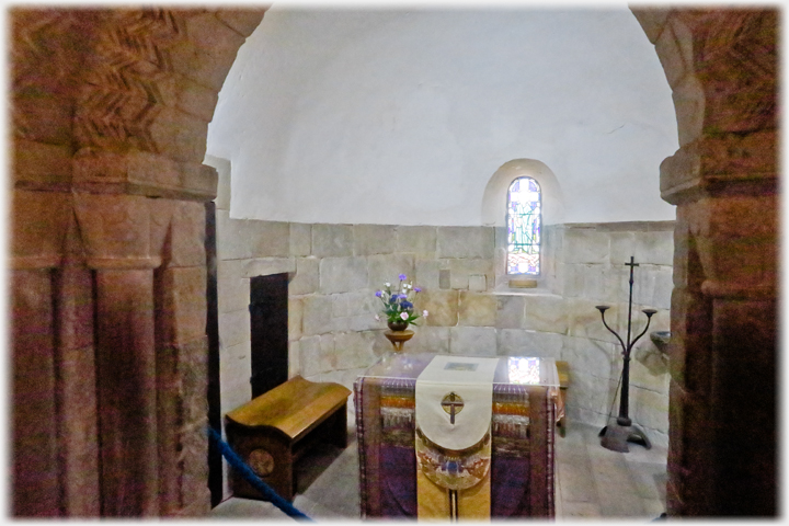 Looking into the apse of the Chapel.