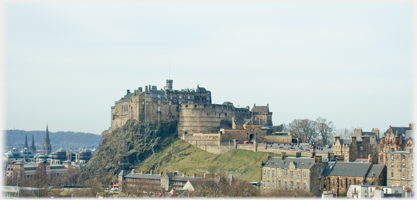 The Castle from the south east, cathedral to left.