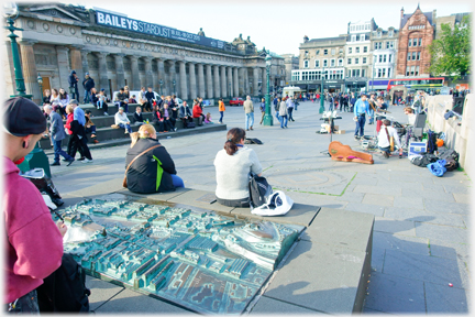 The area beside the Royal Scottish Academy.