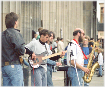 Male group of musicians.