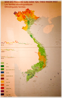 Linguistic areas of Vietnam.