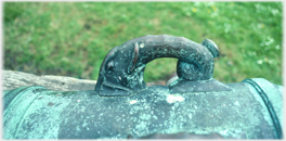 Elephant decoration on cannon.