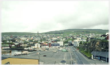 Torshavn harbourside and area.