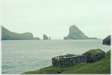 Tindholmur island from Bour.