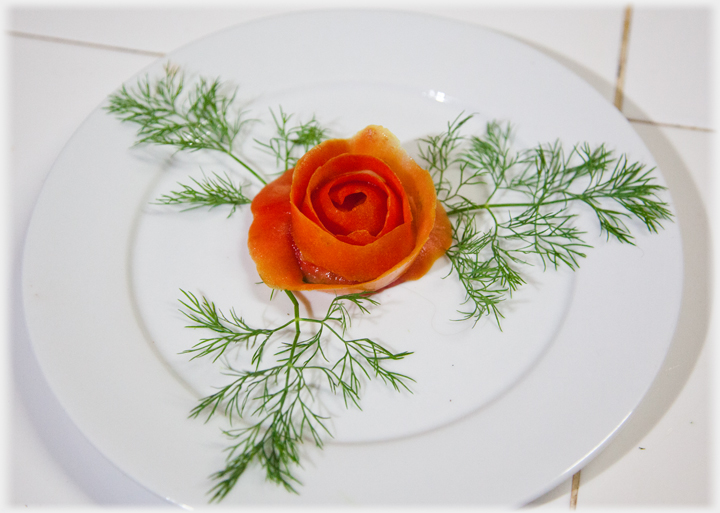 Carrot flower and leaves.